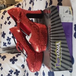 Red glitter MaryJane Shoes